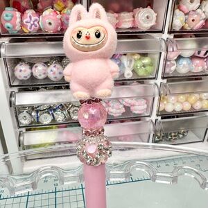 Pink Labu beaded pen